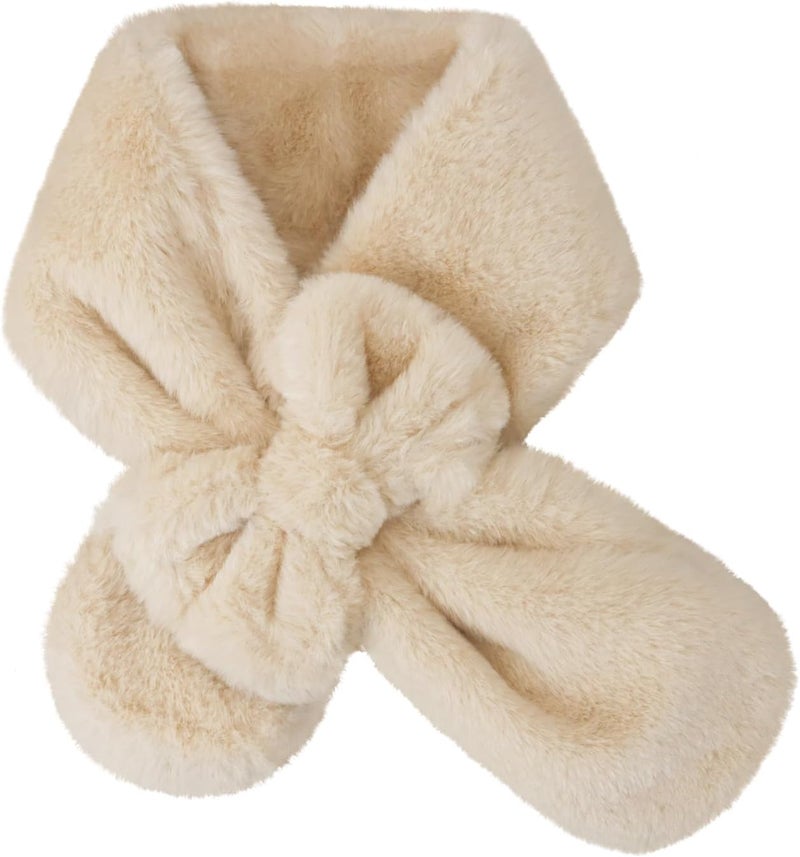 YATANAM Girls Scarf Fuzzy Fleece Kids Scarves Winter Warm Scarf Toddler Adjustable Soft Neck Warmer - Image 1